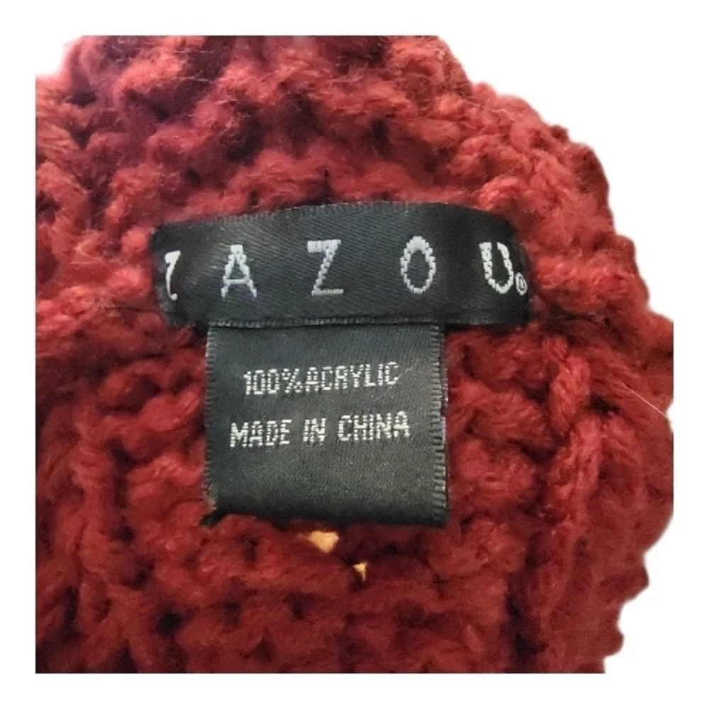 Zazou Red Knit Infinity Scarf